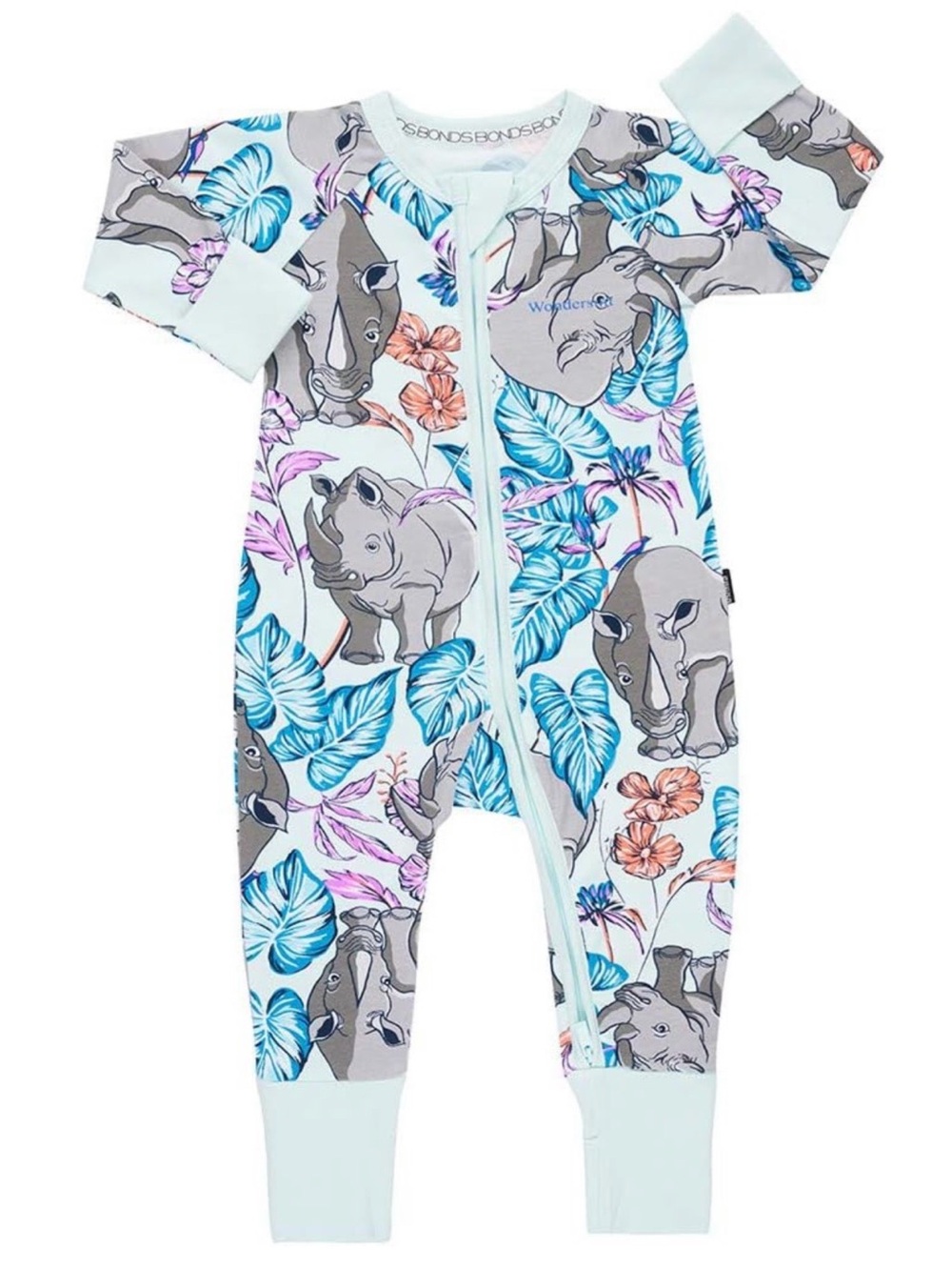 Bonds Zip Wondersuit Ron the Rhino Print - Size 1 (12-18 months)